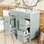 Meuble-lavabo avec lavabo en céramique, tablettes réglables et 3 tiroirs-320437262-320437263