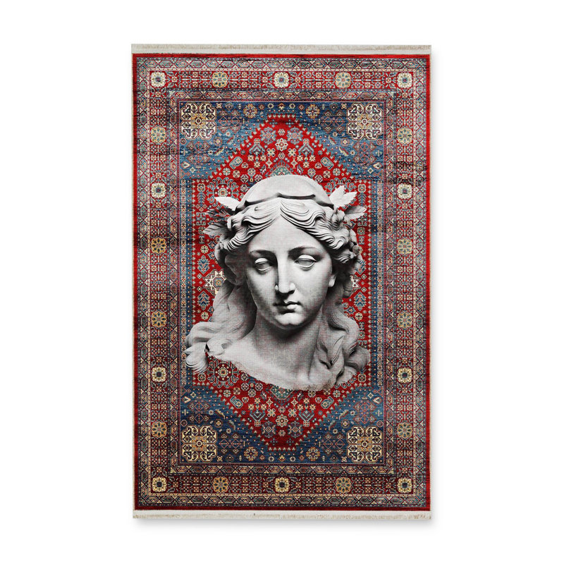 Tapis décoratif lavable à la machine, Sous-tapis rectangulaire 5 pi 1 po x 7 pi 7 po inc
