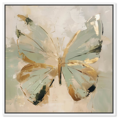 Sage Butterfly Colorful Wall Art by Art Remedy
