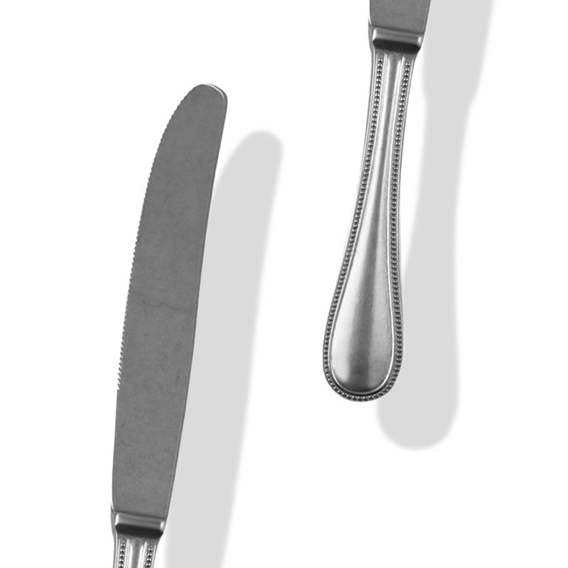 MEPRA Stainless Steel Flatware Set, Pewter Silver
