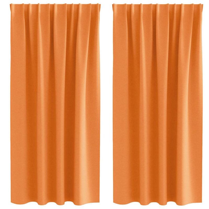 Blackout Curtain, 175cm Width x 140cm Drop, Orange