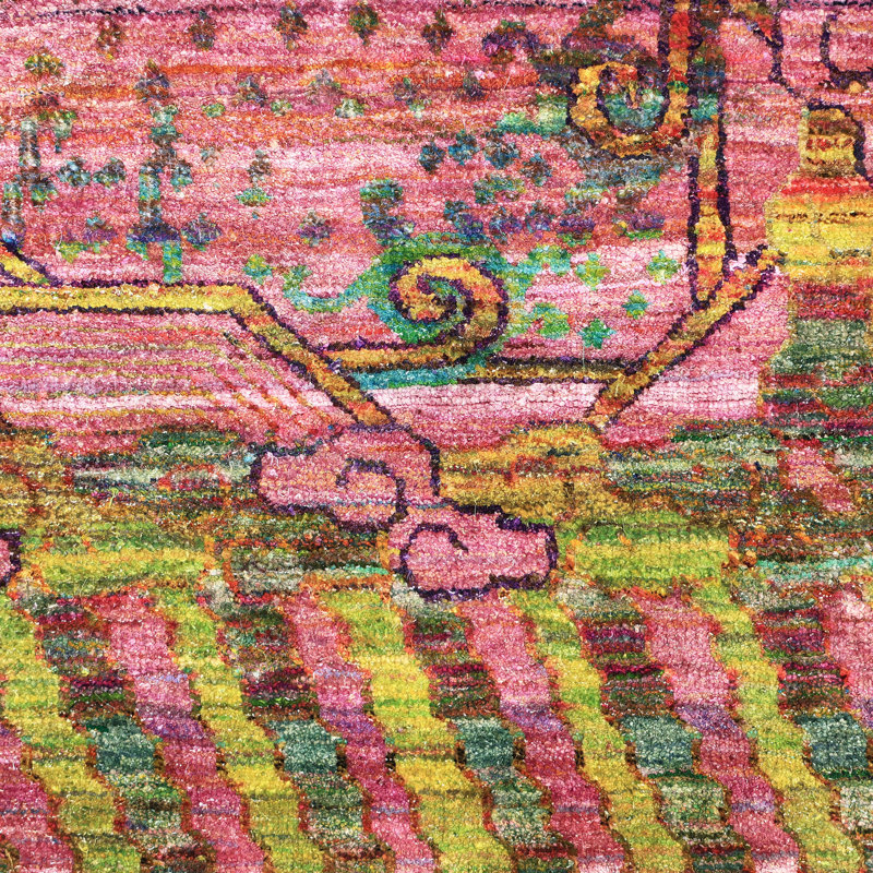 Pink Alchemy Transitional Silk Rug - 8' x 11'4"
