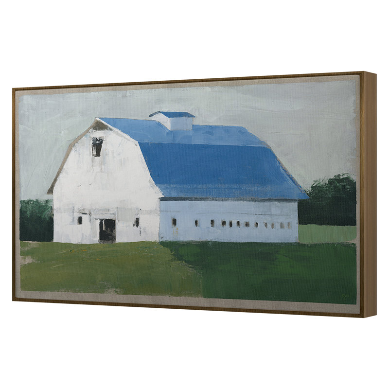 «Lonely Barn 2» par PC Ngo - reproduction d'art sur toile simple, H 32 po x l 49 po