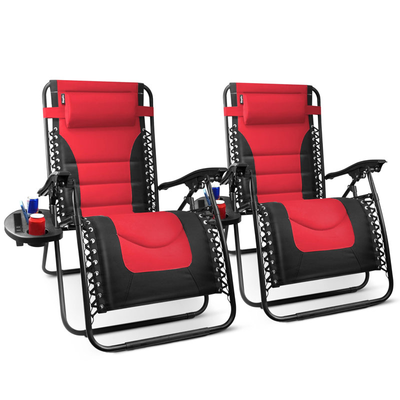 Burget 75cm Long Reclining Zero Gravity, Red/Black