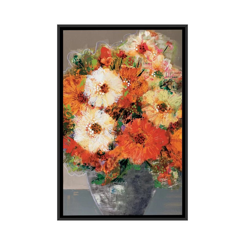 «In Full Bloom», reproduction d'art sur toile, H 26 po x l 18 po x P 1,5 po, Pas de tapis, Toile avec cadre noir