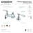 Kingston Brass Two-Handle 3-Hole Deck Mount Widespread Bathroom Faucet with Brass Pop-Up Drain-28284691