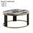 Contemporary Style Triangle 3Pc Table Set