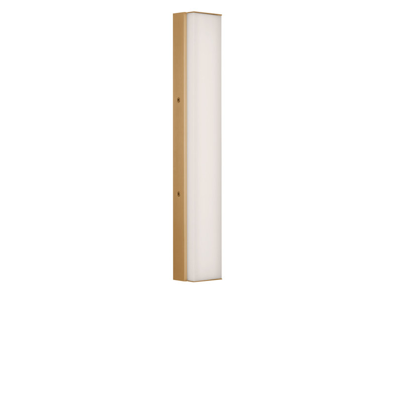 Meuble-lavabo à DEL, H 3 po x l 18 po x P 1,87 po, Laiton satiné