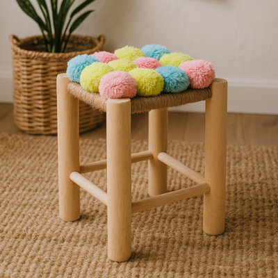 Carentan Solid Wood Accent Stool