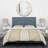 Cream Striped Pattern - Abstract Duvet Cover Set - Microfiber Polyester-1729545602