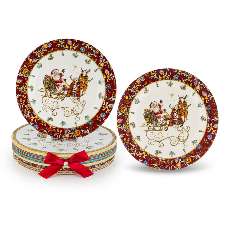 Ensemble de 2 assiettes à gâteau dans une boîte-cadeau