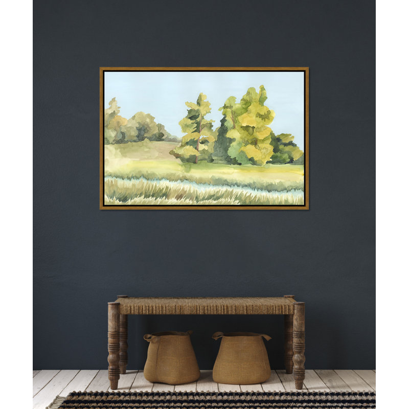 Bright Forest III Painting by Giselle Kelly, Glass Coat, 25.75" H x 37.75" W