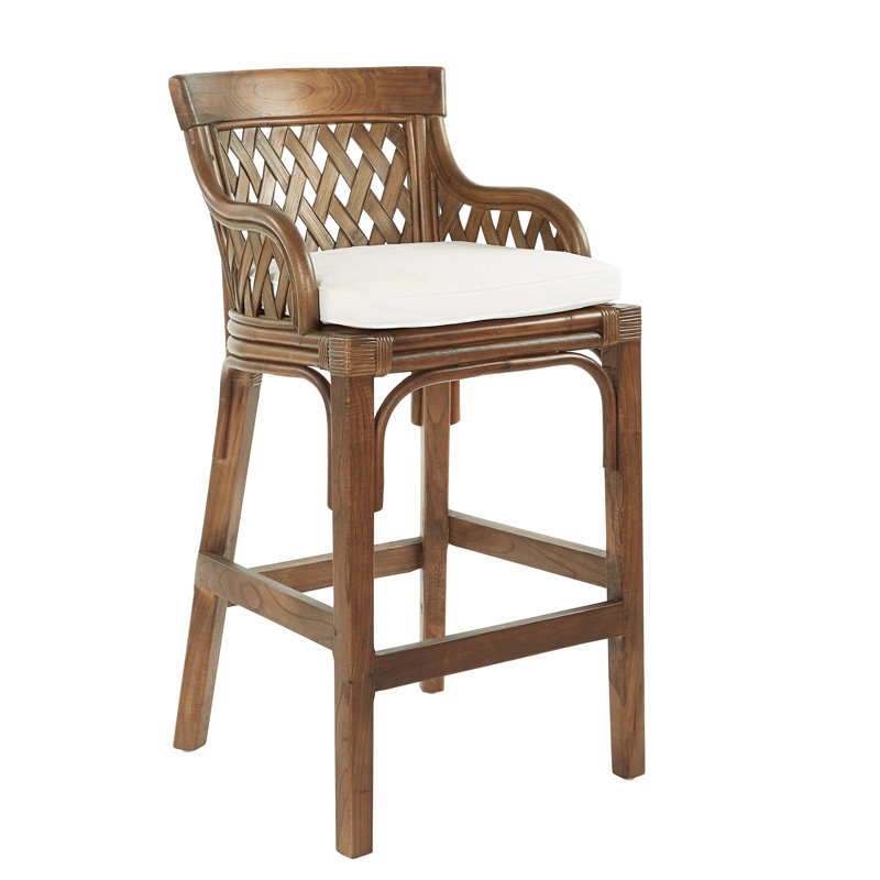 Tabouret de bar et de comptoir Jaramillo, Teinture brune, Tabouret de bar (assise de 30 po de hauteur)