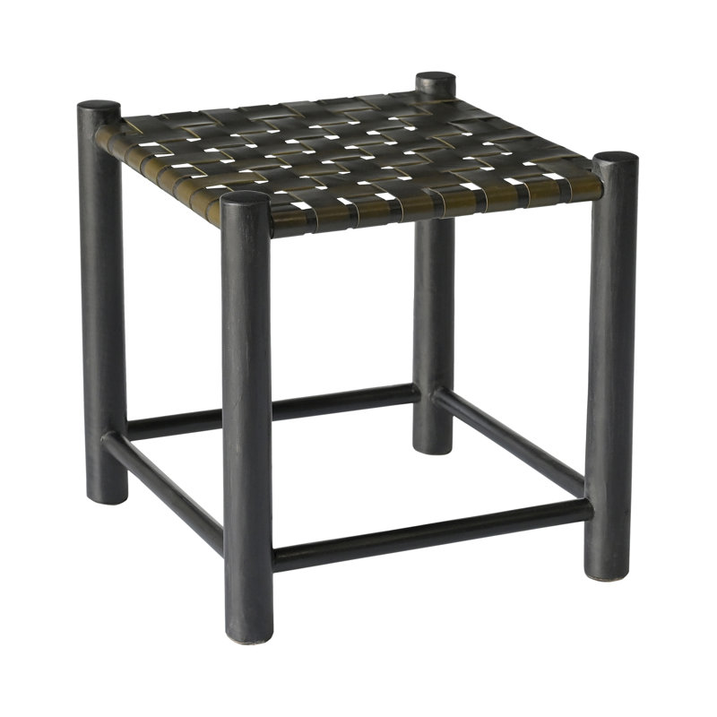 Tabouret d'appoint en bois massif Karo, Vert