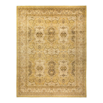 Tapis unique en laine noué à la main 10 pi 3 po x 13 pi 4 po New Age Emmilynn Mogul