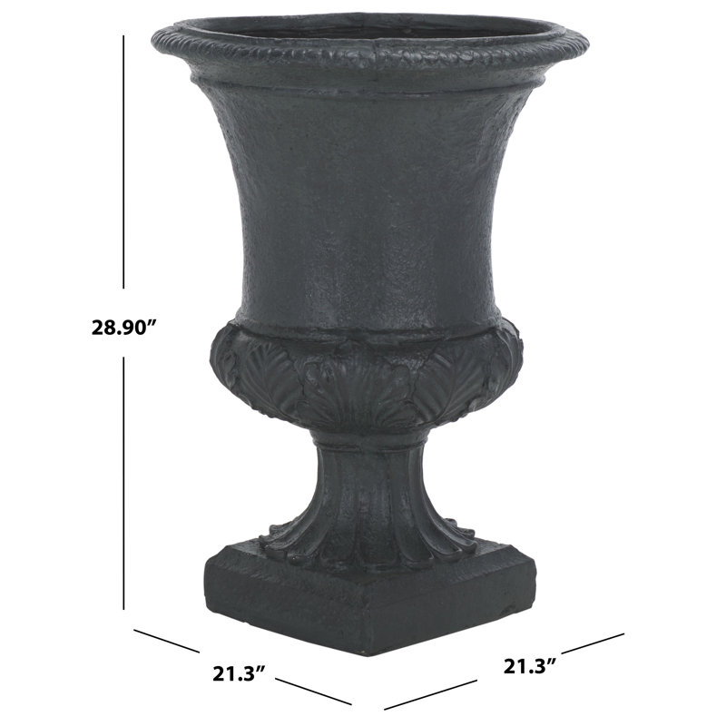 Adiya Resin Urn Planter, Black