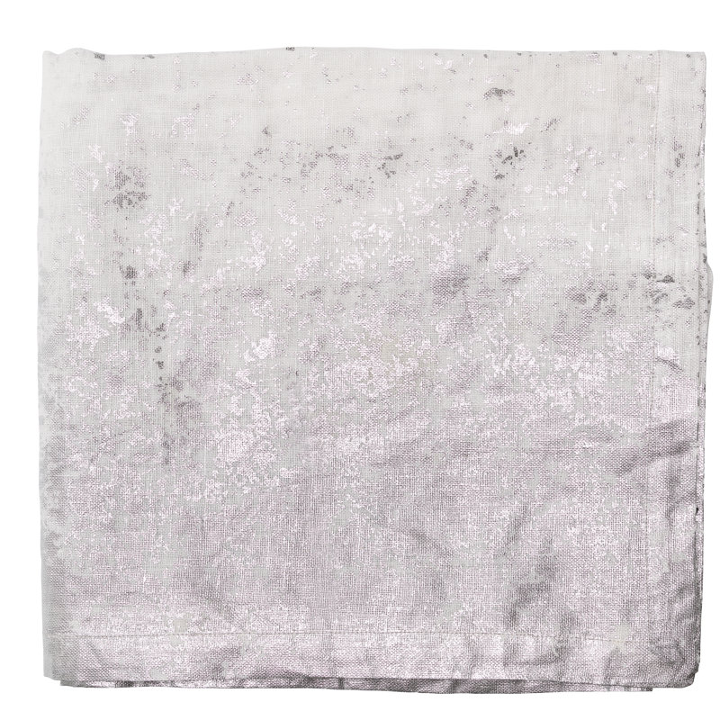 Metafoil Tablecloth, White/Silver