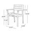 2 chaises de salle à manger, bois, gris Idéal pour la cour, le bord de la piscine ou le jardin. Fabrication, siège à lattes, dossier et siège de soutien de 350 lb, charge-1765425898