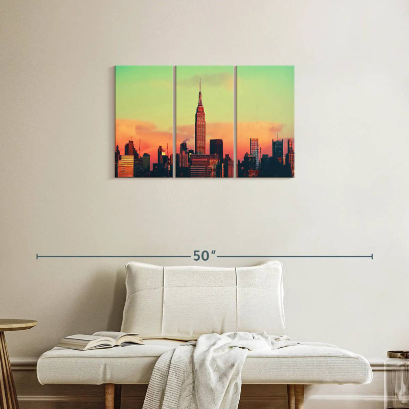Nicci Empire State Building au coucher du soleil, H 20 po x l 33 po