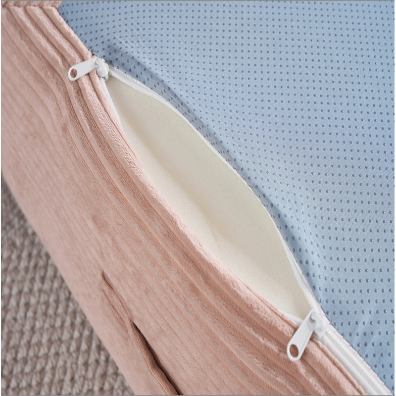 Canapé-lit convertible avec coussin cylindrique, canapé-lit pliant en velours côtelé avec structure de forme fixe, canapé-lit de salon pour chambre à coucher