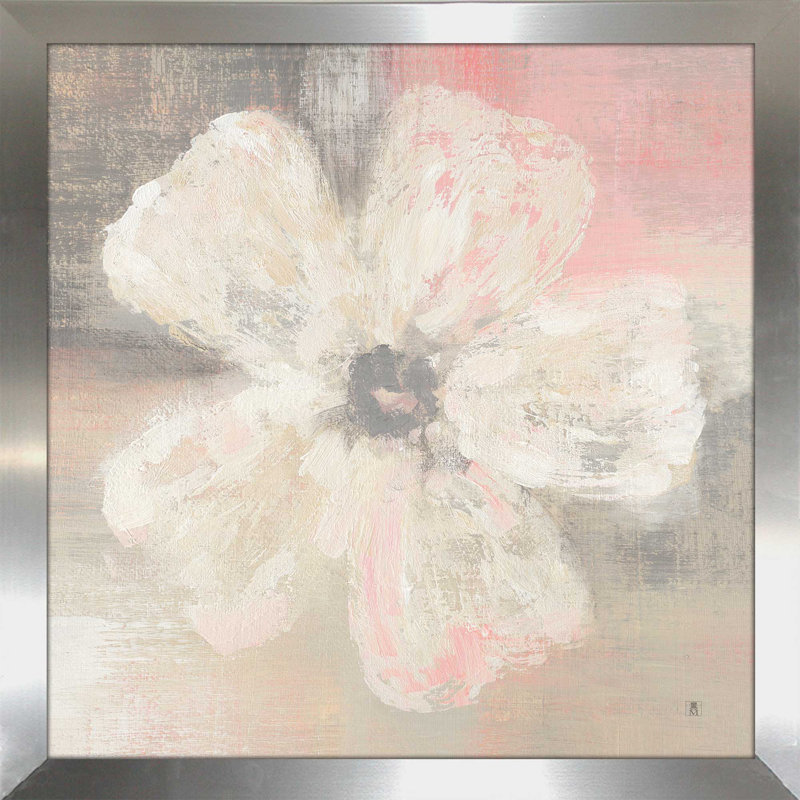 «Nimbus Bloom II», reproduction de peinture acrylique, H 31,5 po x l 31,5 po x P 1 po, Encadrement argenté
