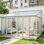 Solarium pour abri de jardin 14 x 10 po, solarium extérieur avec toit en polycarbonate et portes coulissantes