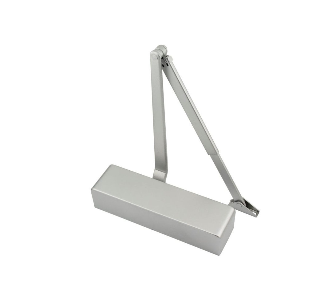 Overhead Door Closer Surface Mounted 101 Series Satin Nickel Fire Rated