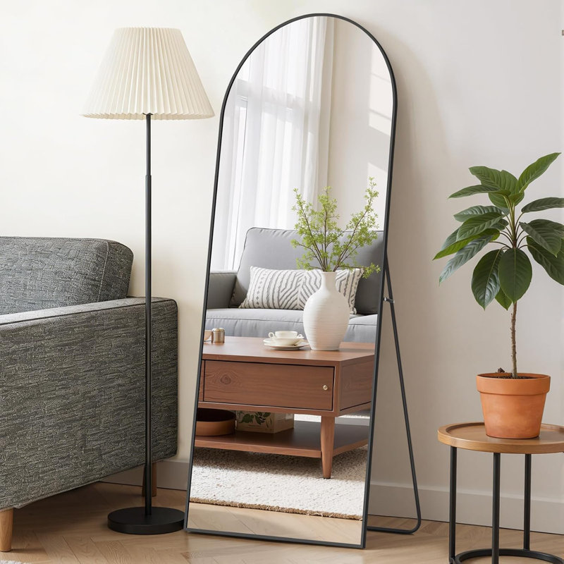 Miroir pleine longueur Masrur, Noir, 65 po x 24 po