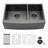 33'' L Farmhouse / Apron Double Bowl Stainless Steel Kitchen Sink