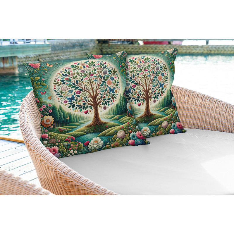 Fabric Reversible Throw Pillow, 16"H x 26"W, Rectangle