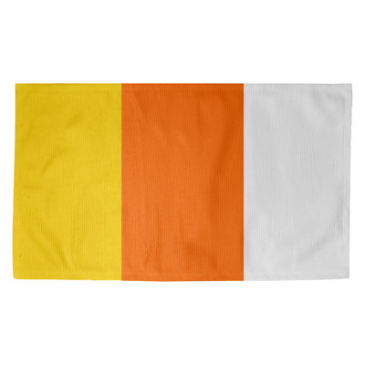 Tapis tissé à plat jaune/orange/blanc Miami