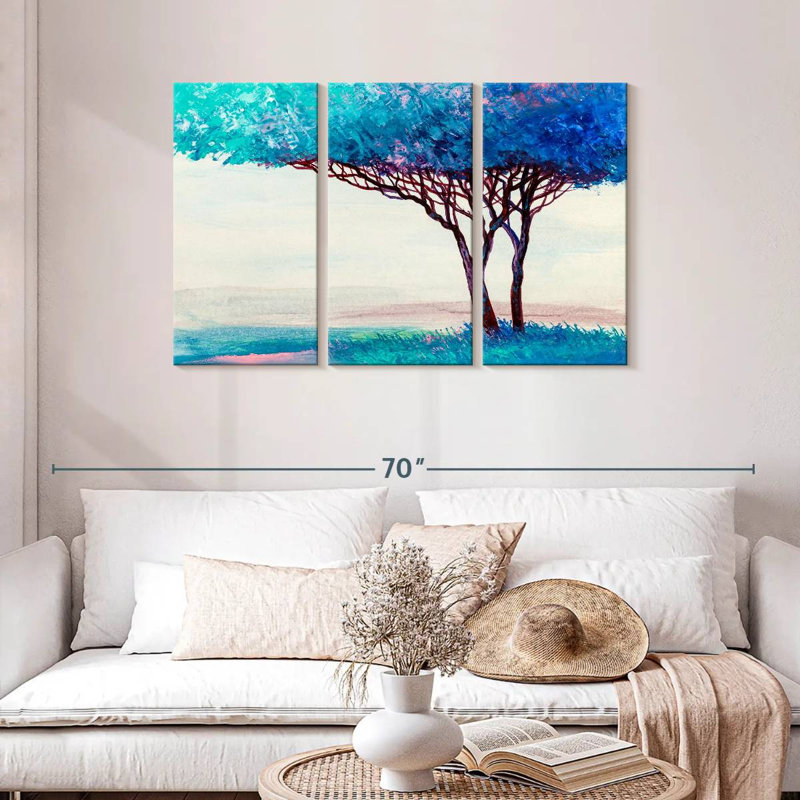Harnek Blue Tree, 28" H x 45" W
