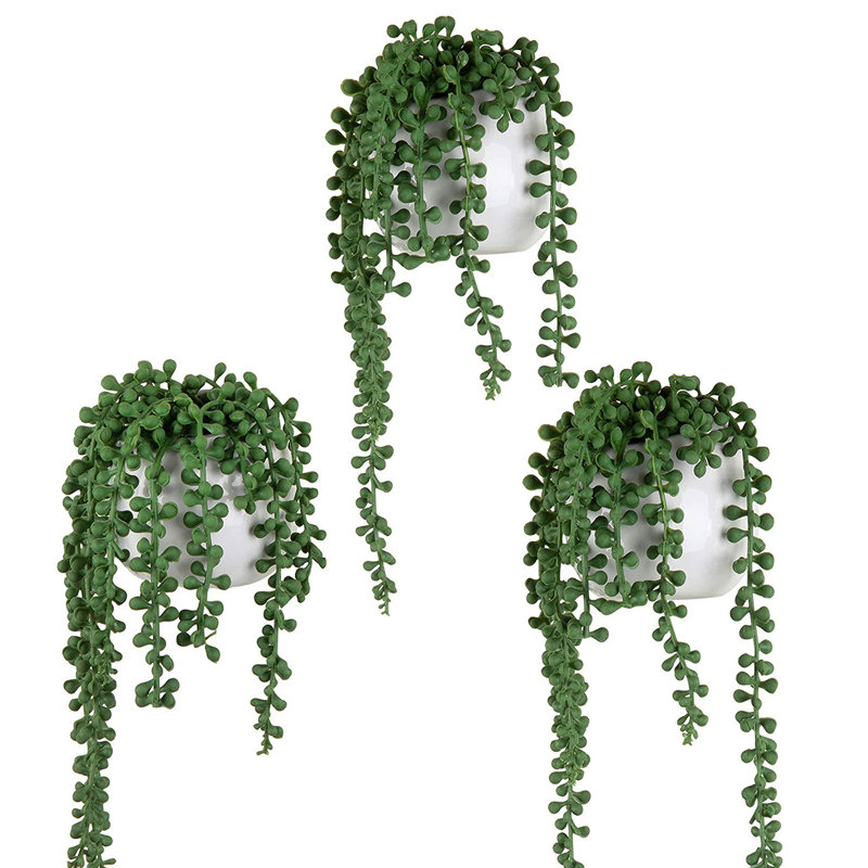 3 - Piece Artificial Pearl Plant in Pot Set