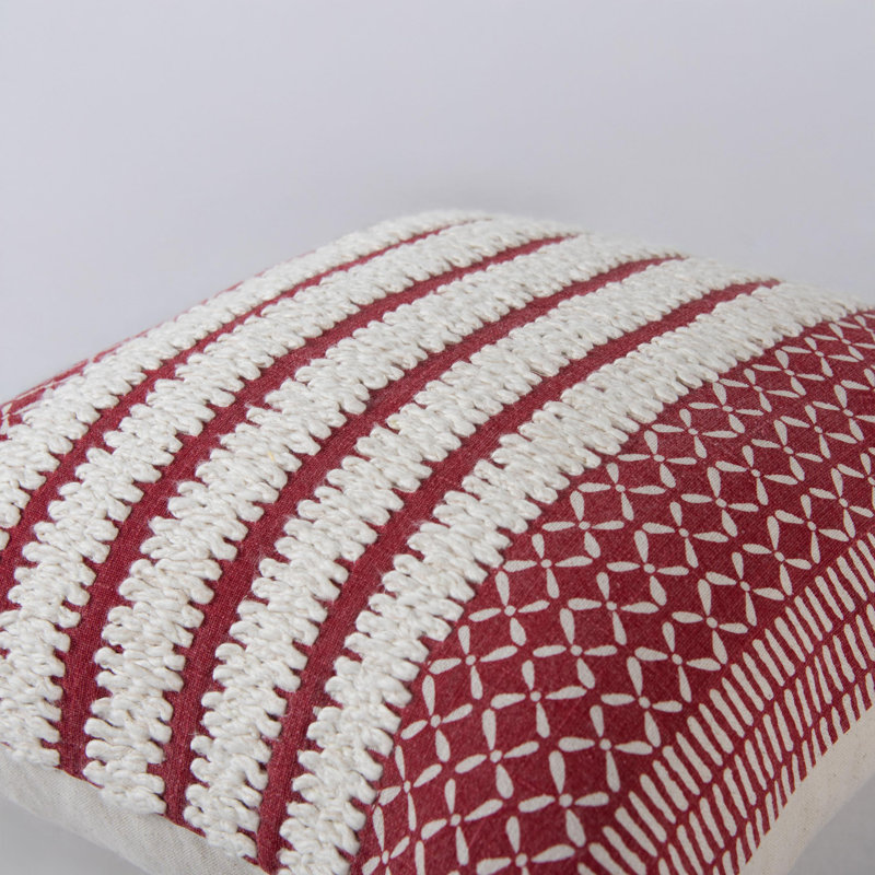 Coussin 100% coton, Polyester, Rouge