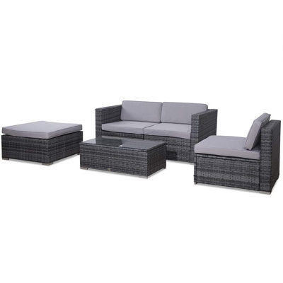 Eveanna Metal 4 - Piece Sofa Set with Cushions