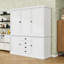 Garde-manger en bois avec tiroirs, tablettes et portes-1085304110