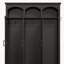 Arbre de vestibule arqué classique avec 3 rangements cachés, 5 crochets et banc en noyer, noir-1762995263