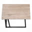 Table d'appoint, en forme de C, bout, côté, collation, salon, chambre à coucher, stratifié brun, métal noir, contemporain, moderne-841343262