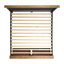 Très grand lit de rangement Otelia en espresso et brun-970621202