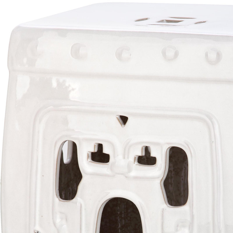Tabouret de jardin Casey-Lea, Blanc
