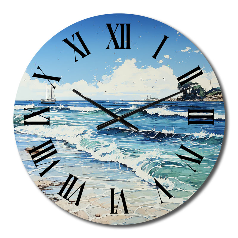 Beach Photo Reverie I - Horloge murale nautique et de plage, Petit