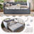 Linen Upholstered Gingham Daybed With Trundle, Usb Charging Port & Wave-shaped Design, No Box Spring Needed-372022684