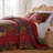 Greenland Home Fashions Jewel Red Global Floral Kantha Stitch 3-Piece Queen Size Bedspread Set 110"x118" with 2 Standard Shams-118707415-118707420