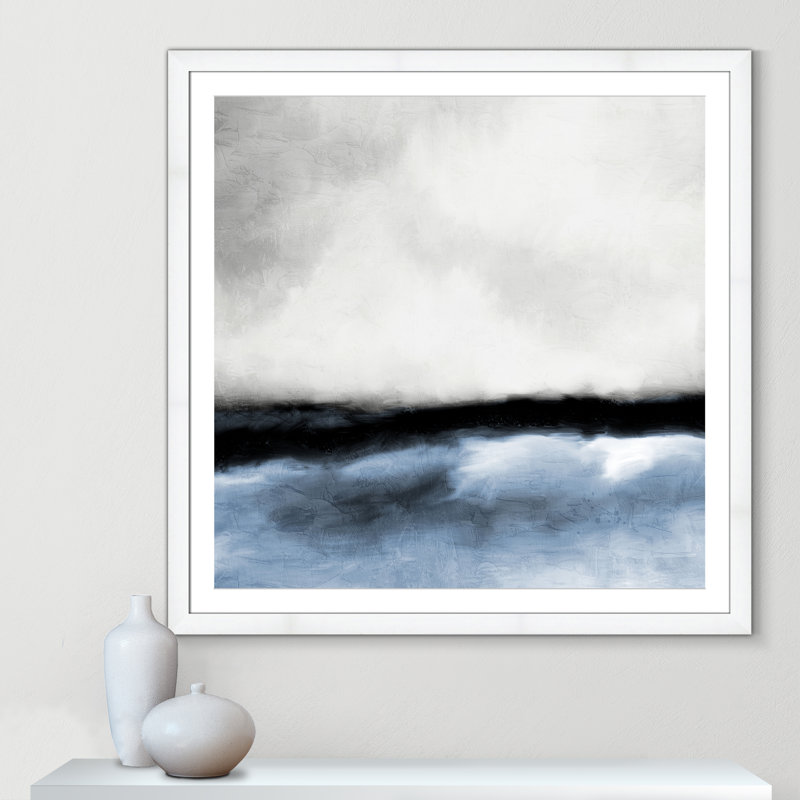 Across the Horizon - Version carrée, impression par Kimberly Allen, Cadre blanc, H 42,5 po x l 42,5 po