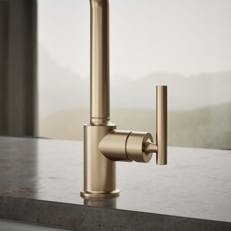 Purist Single-Hole Kitchen Sink Faucet with 8" Spout, Vibrant Brushed Bronze