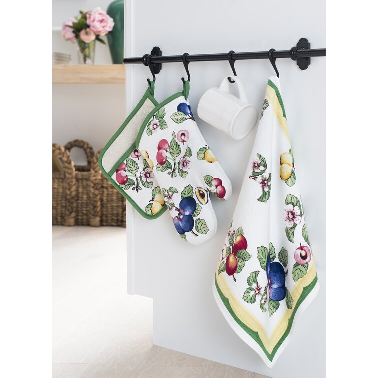 T-Fal Veggies Print Dual Cotton Kitchen Towel Set (Set of 2)