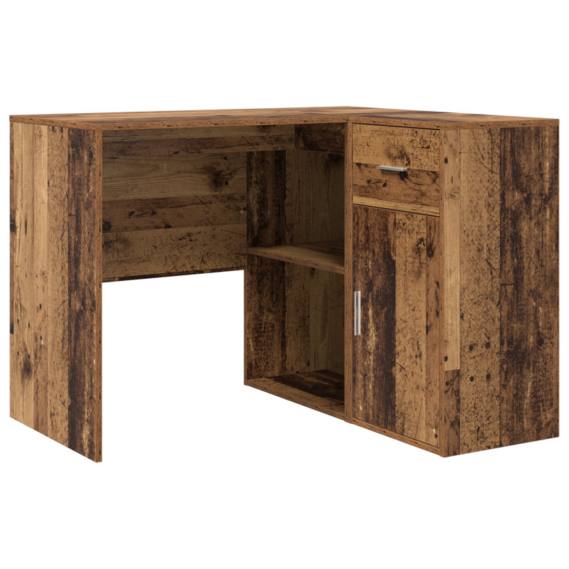Corner Desk 102X88x75 Cm Engineered Wood, Old Wood