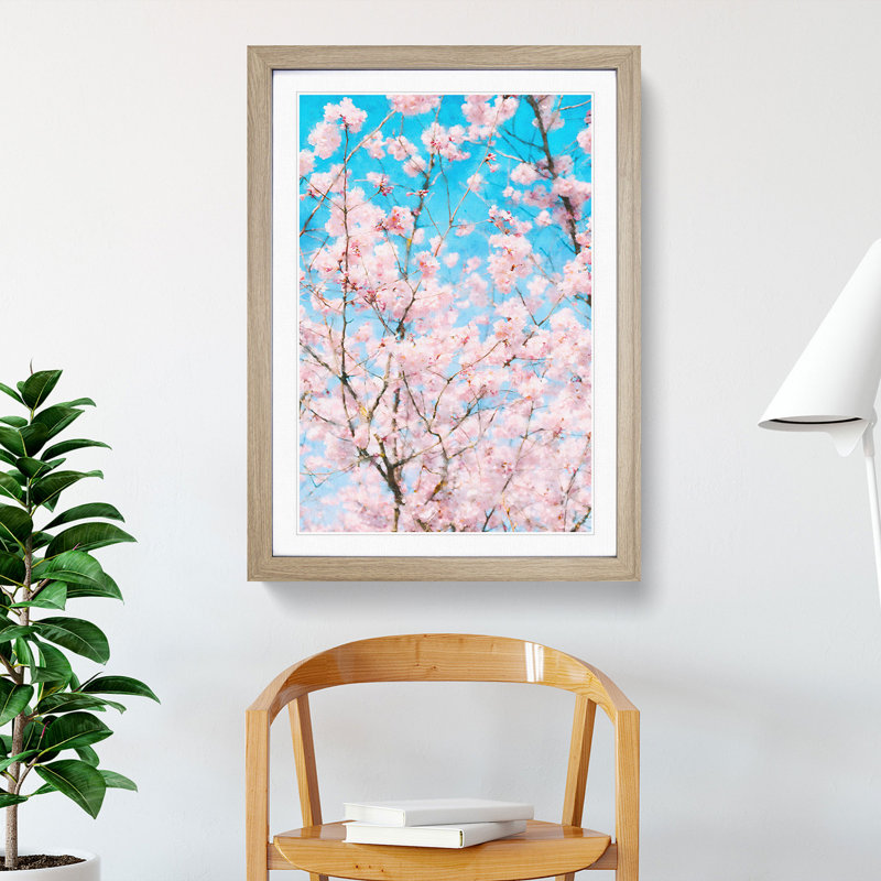 Branches of a Cherry Blossom - Picture Frame Painting, 36cm H x 27cm W x 2cm D, Oak