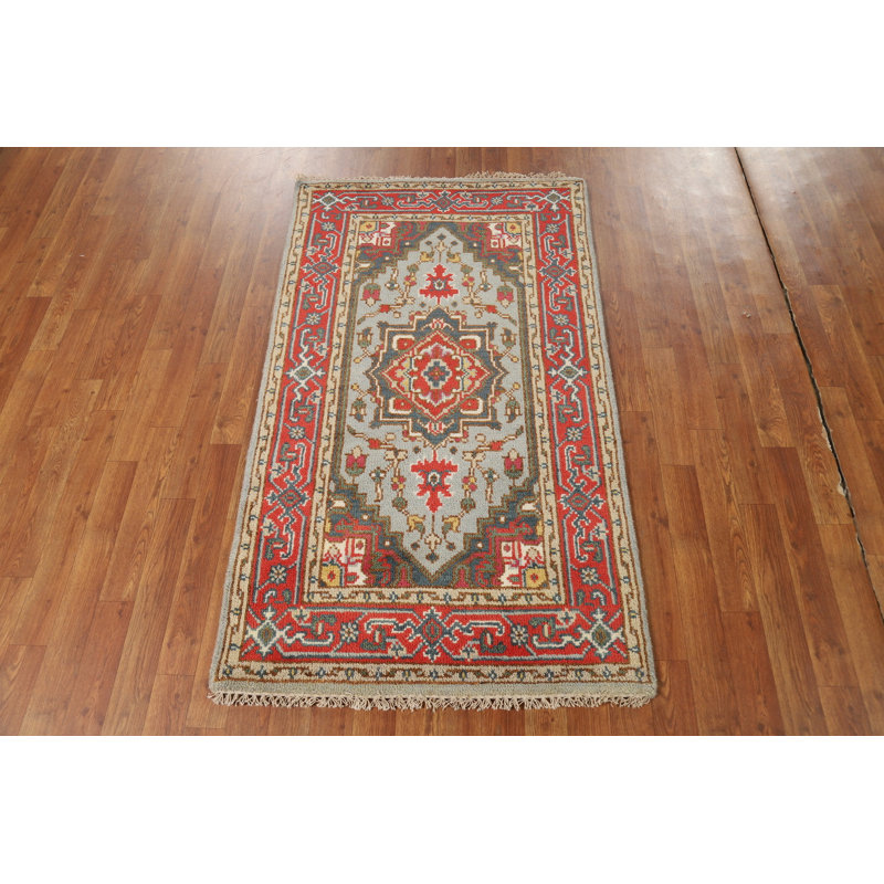 Tapis oriental géométrique en laine 3x5