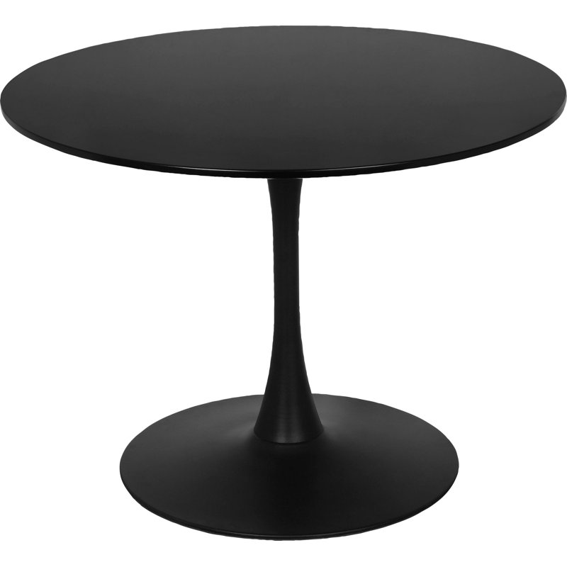 David Pedestal Dining Table, Black, 76cmH x 100cmL x 100cmW